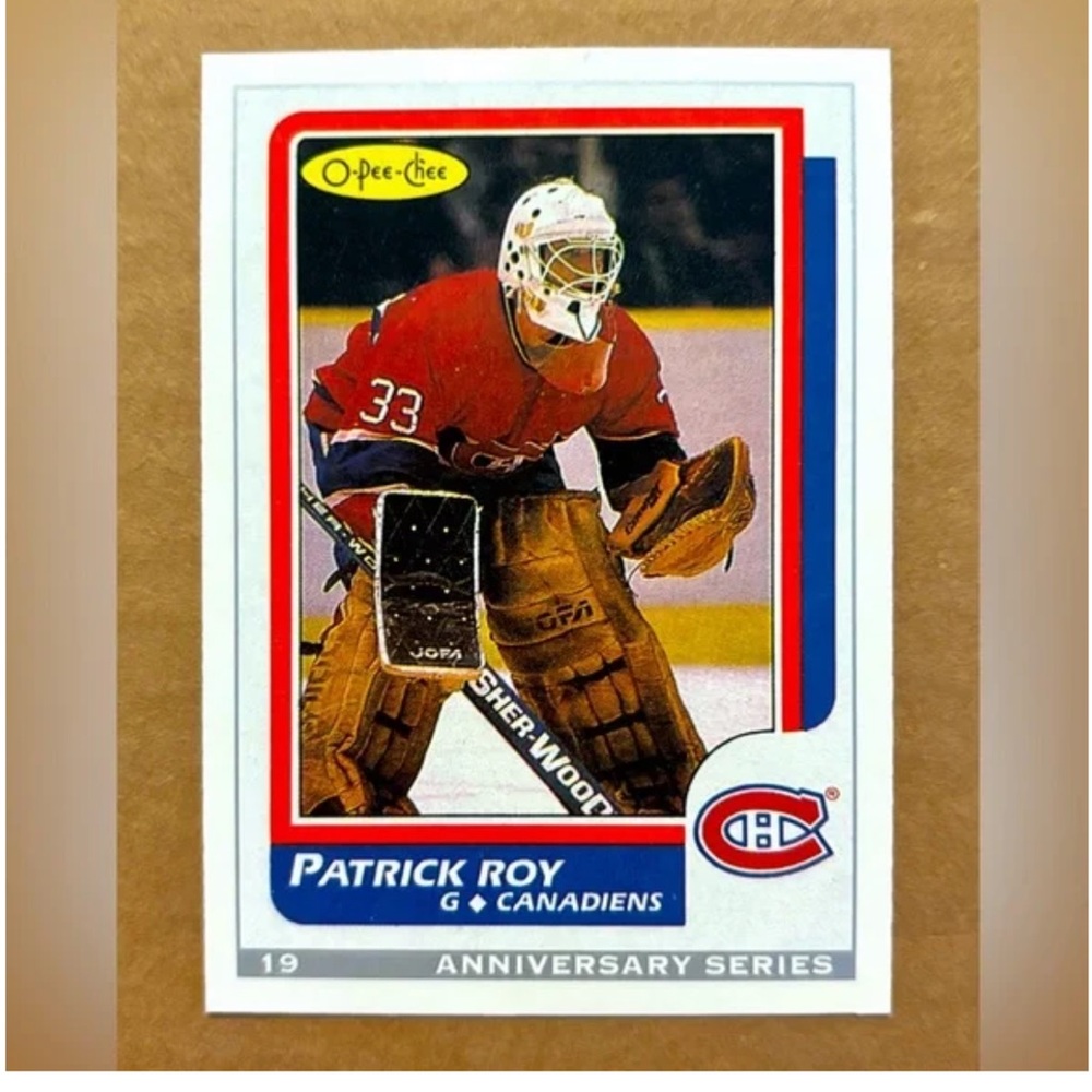 Patrick Roy 1992 OPC 25th Anniversary Canadiens Rookie RC Hockey Card